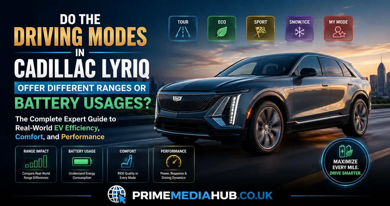 Do the Driving Modes in Cadillac Lyriq Offer Different Ranges or Battery Usages? The Complete Expert Guide to Real-World EV Efficiency, Comfort, and Performance 1 Do the Driving Modes in Cadillac Lyriq Offer Different Ranges or Battery Usages