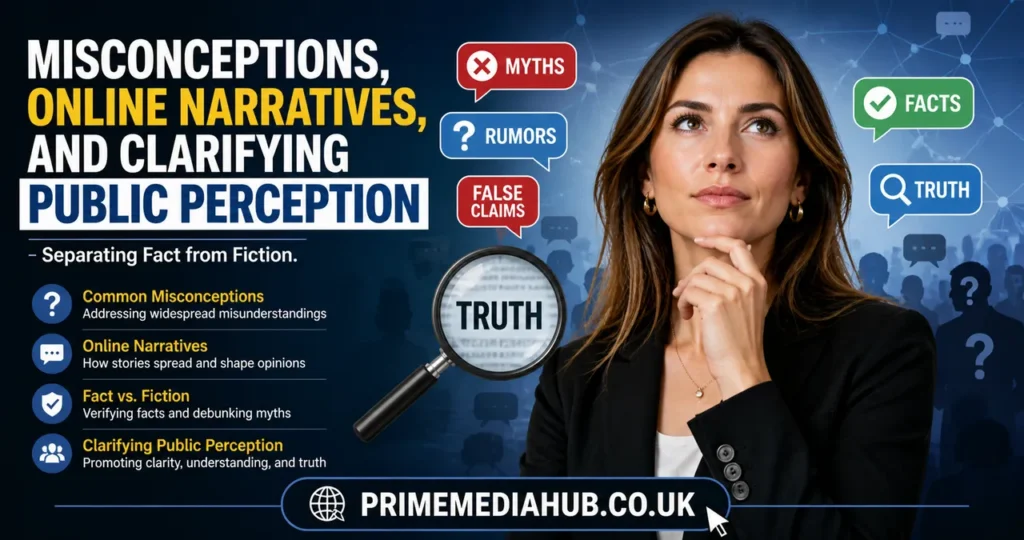 Misconceptions, Online Narratives, and Clarifying Public Perception