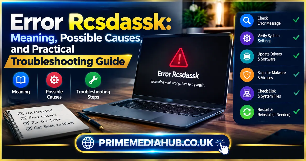 Error Rcsdassk: Meaning, Possible Causes, and Practical Troubleshooting Guide 1 Error Rcsdassk